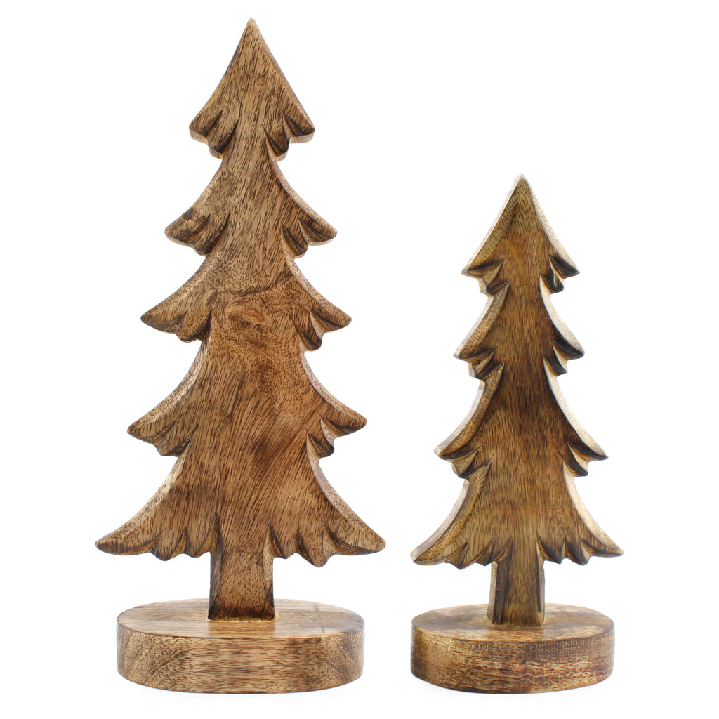 Wooden Christmas Trees (Natural, Case of 24 Sets) - 24X_SH_2011_CASE