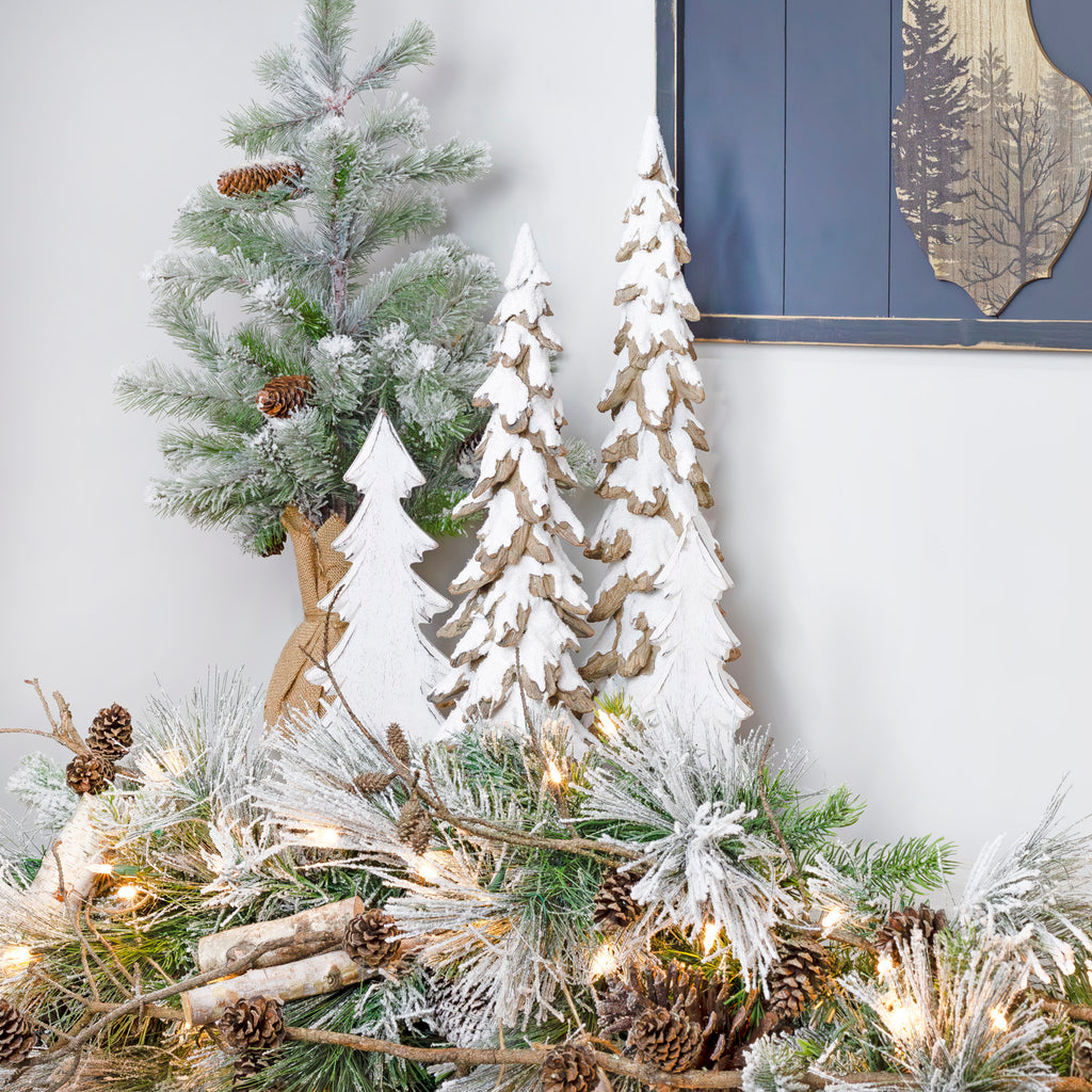 Wooden Christmas Trees ( White, Case of 24 Sets) - SH_2012_CASE