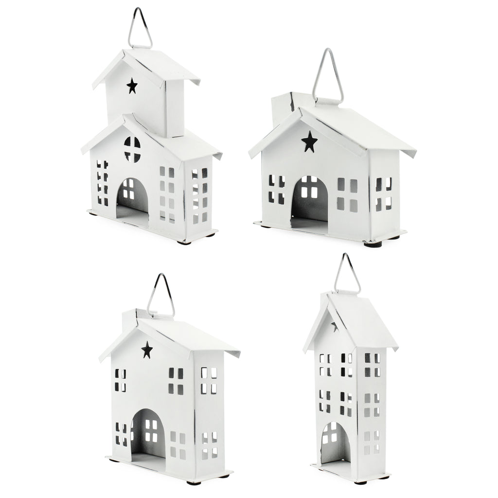 Rustic White Tin Ornaments (Case of 9 Sets) - SH_2037_CASE