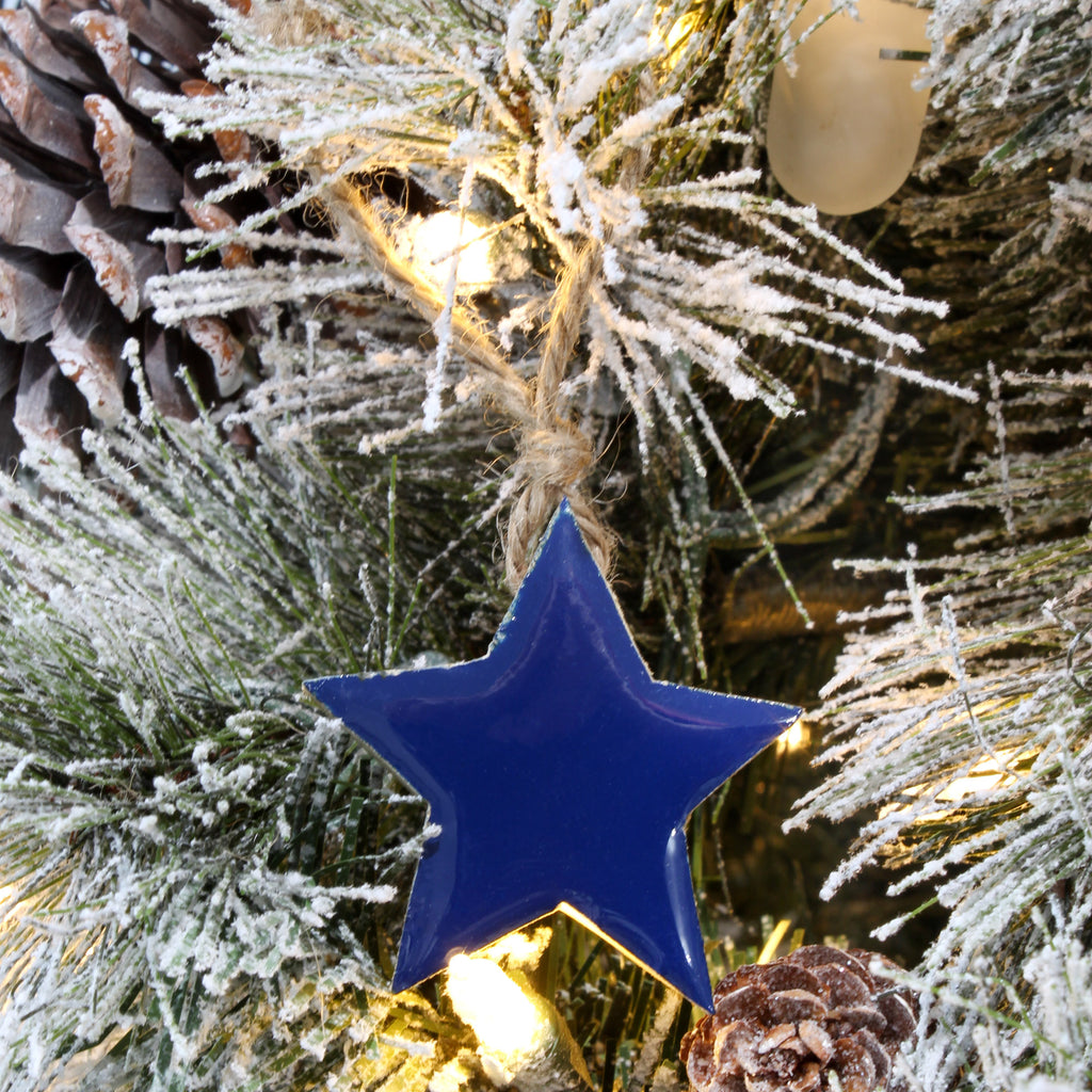 Farmhouse Star Ornaments (12-Pack, Blue) - sh2046ah1Blue