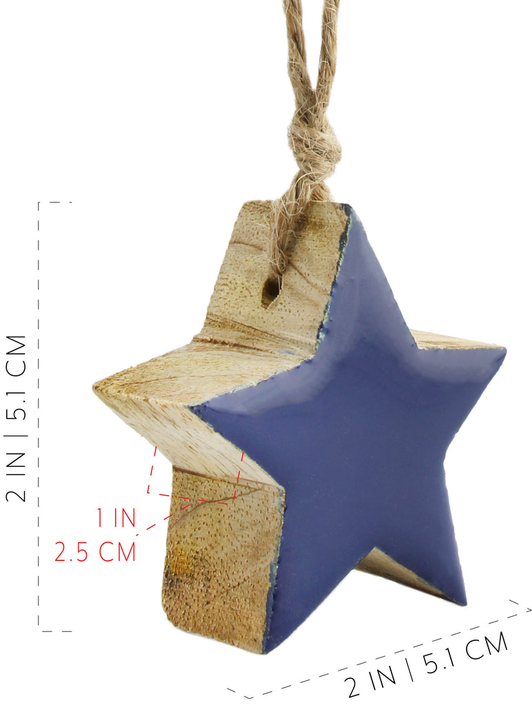 Farmhouse Star Ornaments (Blue, Case of 720) - SH_2046_CASE
