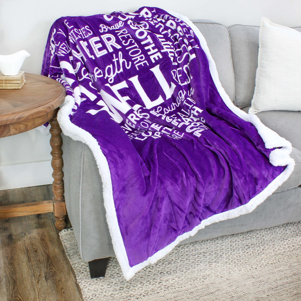 Healing Thoughts Throw Blanket (Purple) - sh2048Dcr0Throw