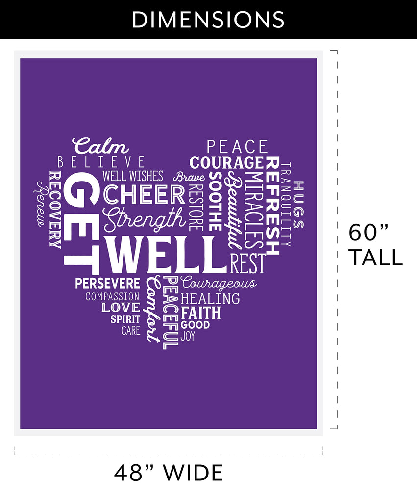 Healing Thoughts Throw Blanket (Purple) - sh2048Dcr0Throw