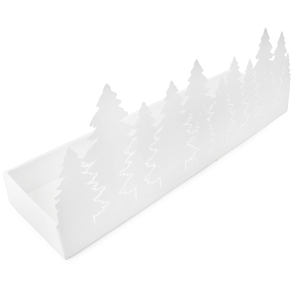 Christmas Tree Galvanized Tray (White) - sh2049ah1Tray