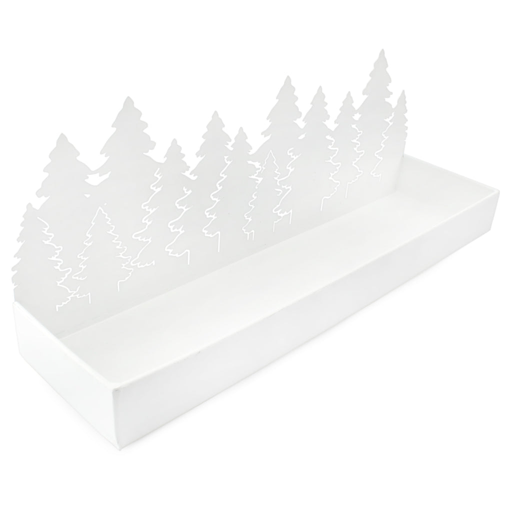 Christmas Tree Galvanized Tray (White) - sh2049ah1Tray