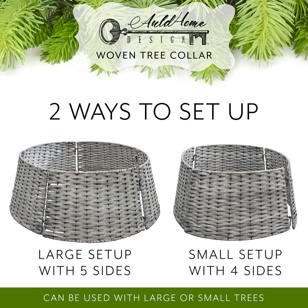 Wicker Christmas Tree Collar (Gray, 29-Inch, Case of 8) - 4X_SH_2051_CASE