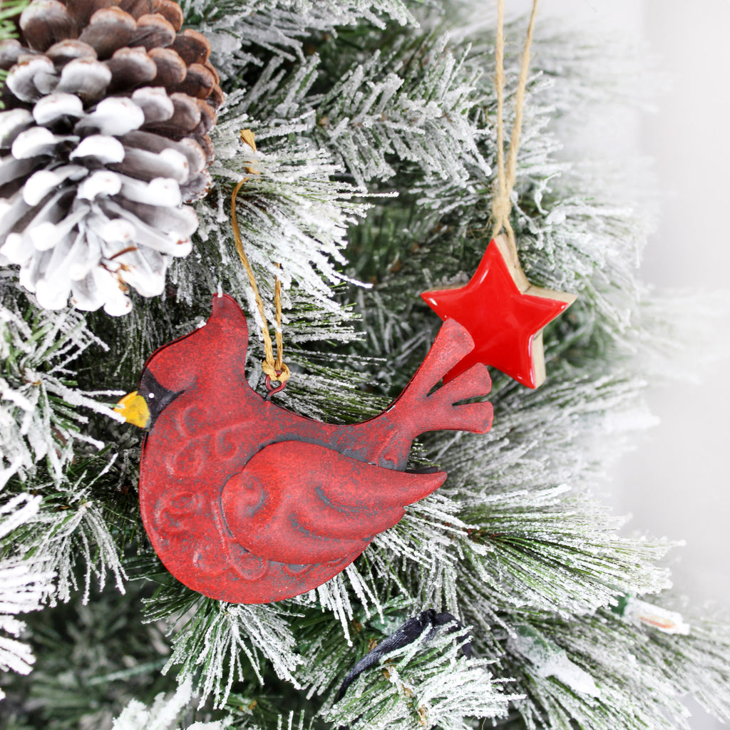 Metal Cardinal Christmas Ornaments (Case of 33) - 33X_SH_2034_CASE