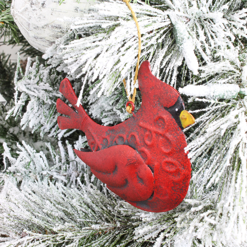 Tin Cardinal Christmas Ornaments (Set of 3) - sh2034ah1