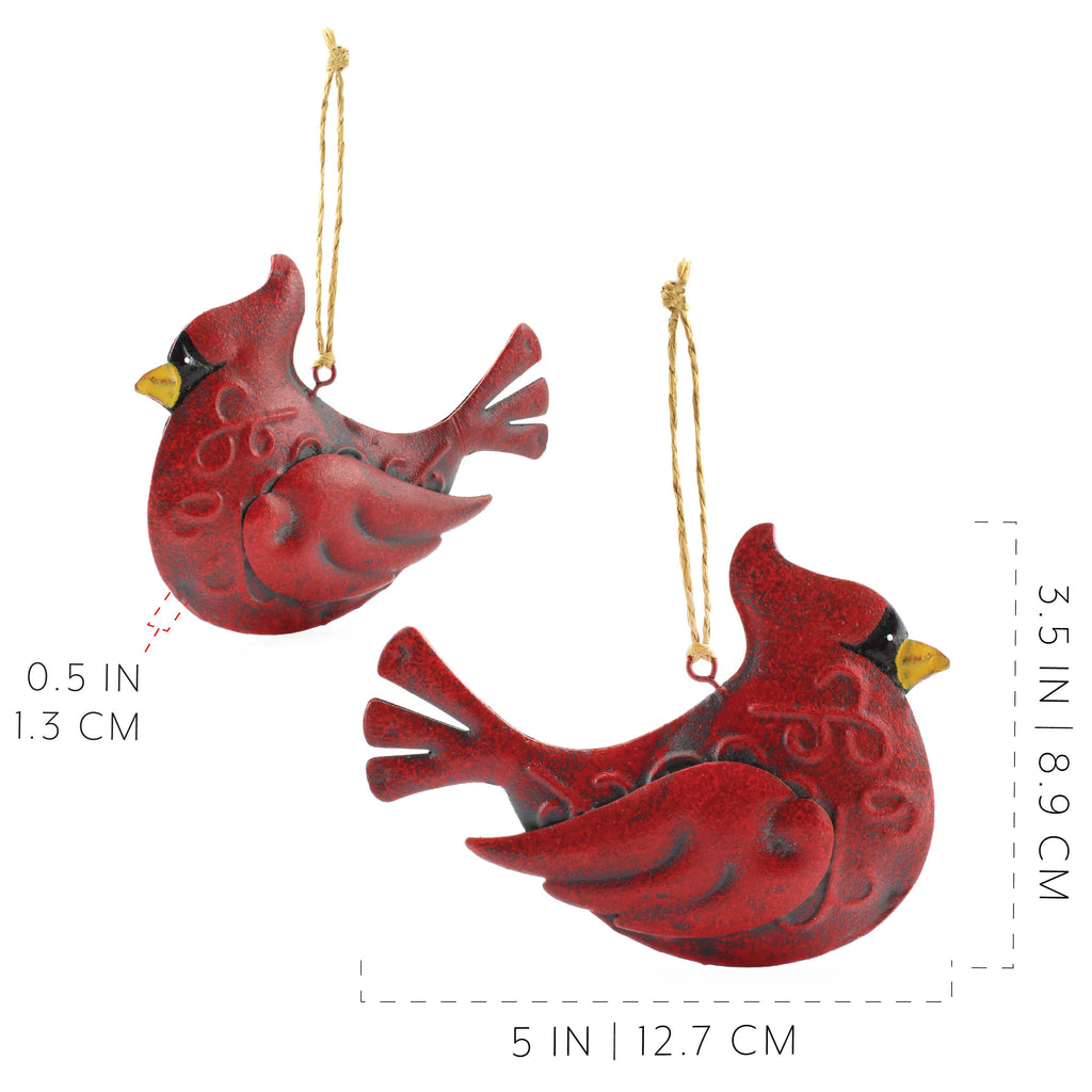 Metal Cardinal Christmas Ornaments (Case of 33) - 33X_SH_2034_CASE