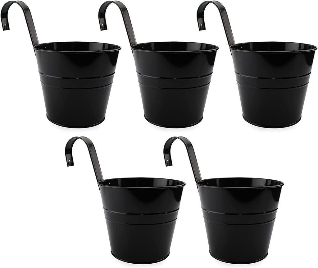 Hanging Flower Pots (Black, Case of 20) - 4X_SH_2080_CASE