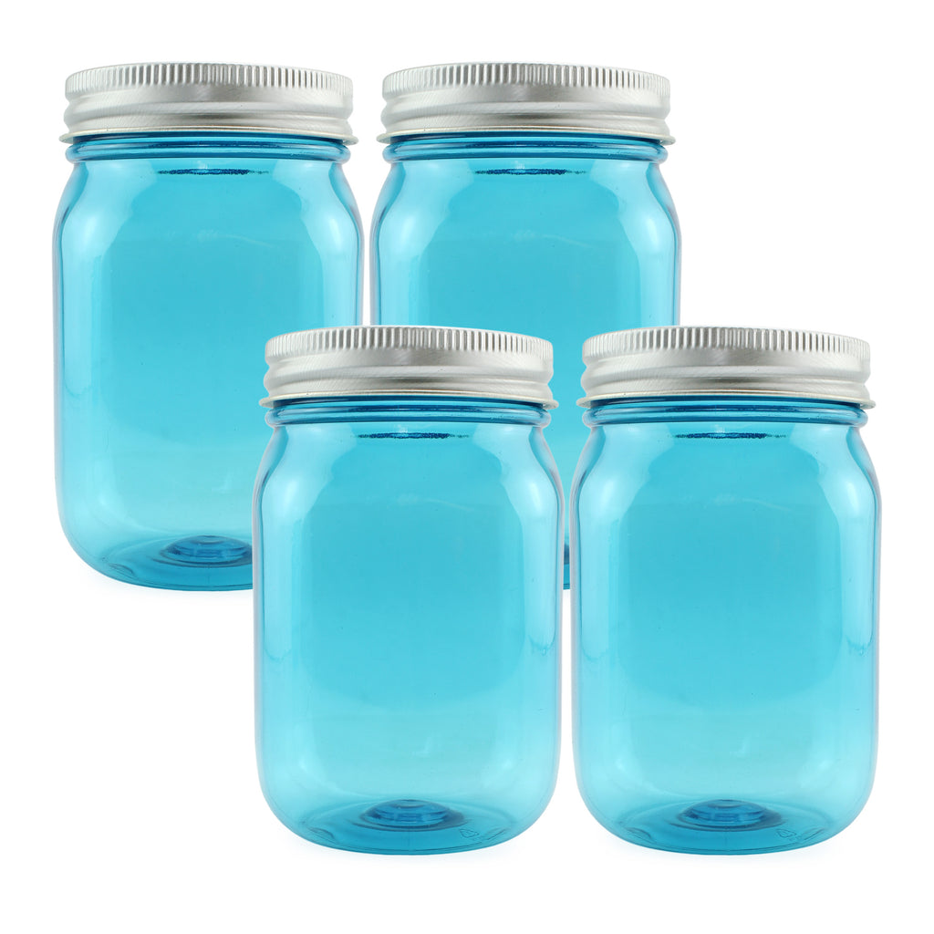 Small Coin Bank Jars (4-Pack, Blue) - CBKit016