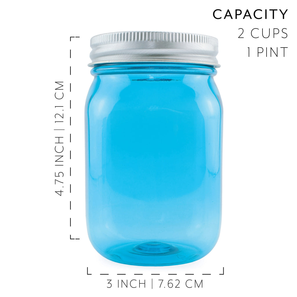 Small Coin Bank Jars (4-Pack, Blue) - CBKit016