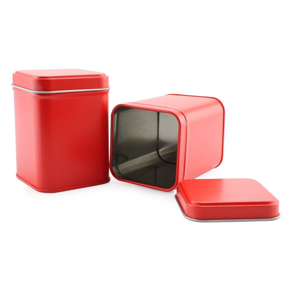 Square Red Metal Tins (Case of 240) - SH_2092_CASE