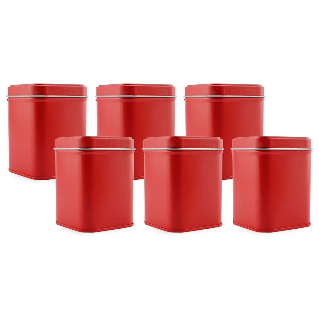 Square Red Metal Tins (6-Pack) - sh2092cb0