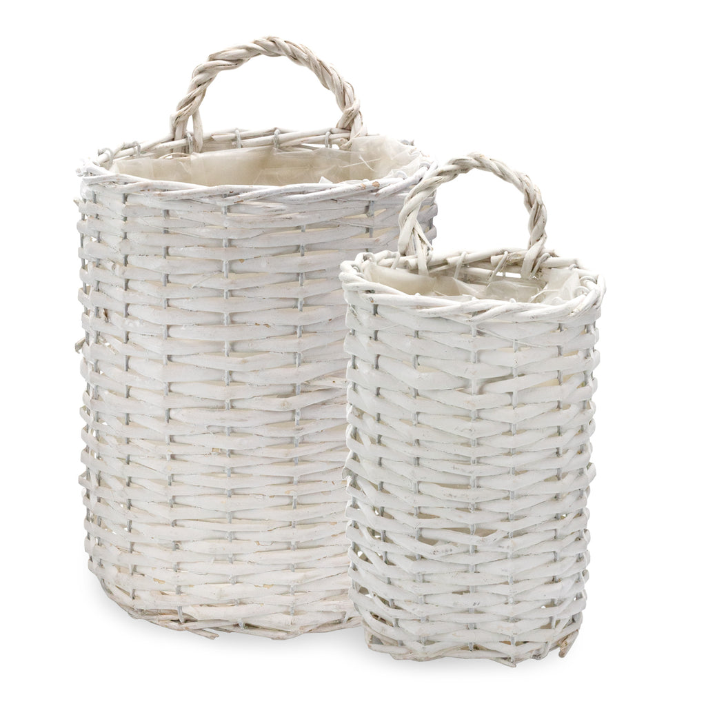 Wall Hanging Baskets (White, Case of 6) - SH_2109_CASE