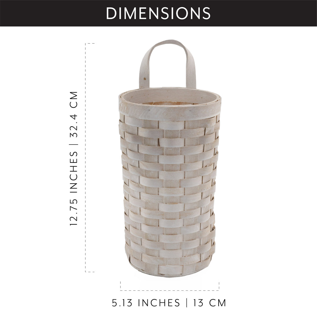 Wicker Grocery Bag Holder (Whitewashed, Case of 9) - 9X_SH_2084_CASE