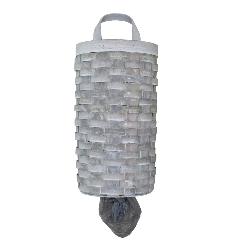 Wicker Grocery Bag Holder (Gray Washed) - sh2085ah1