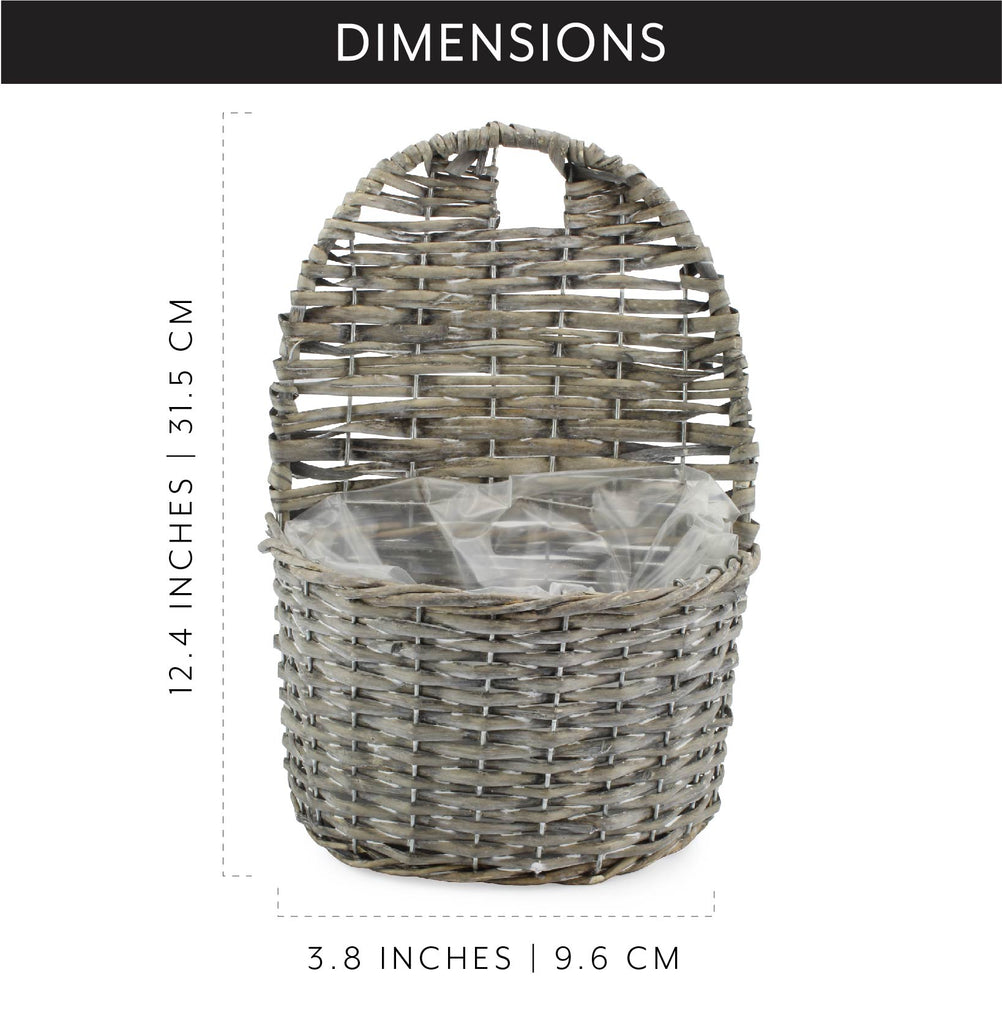 Wall Pocket Baskets (Gray Washed, Case of 12) - SH_2100_CASE