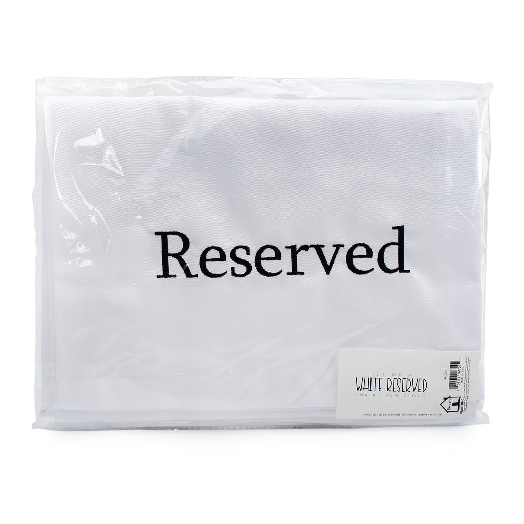 Reserved Chair/Pew Cloths (4-Pack, White) - sh2094dar0