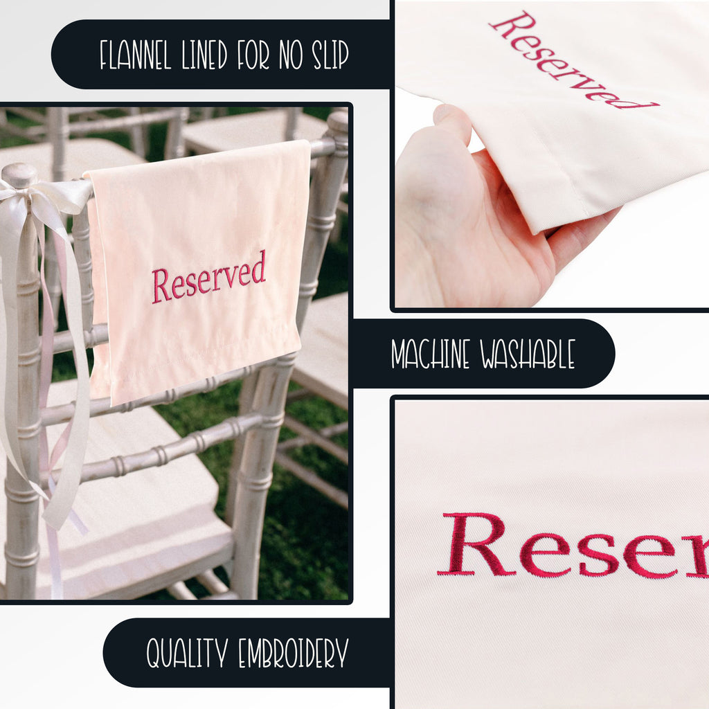 Reserved Chair/Pew Cloths (4-Pack, Pink) - sh2095dar0