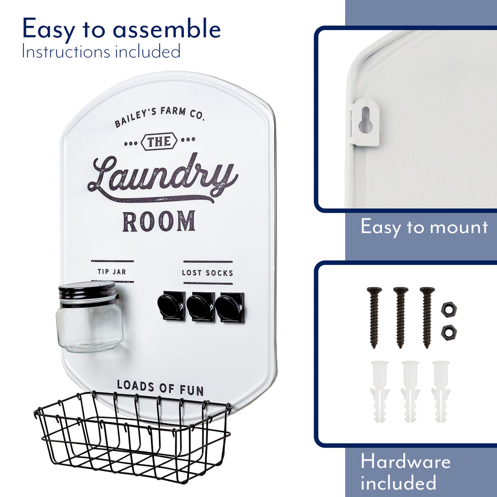 Farmhouse Enamelware Laundry Room Sign (Case of 4) - 4X_SH_2102_CASE