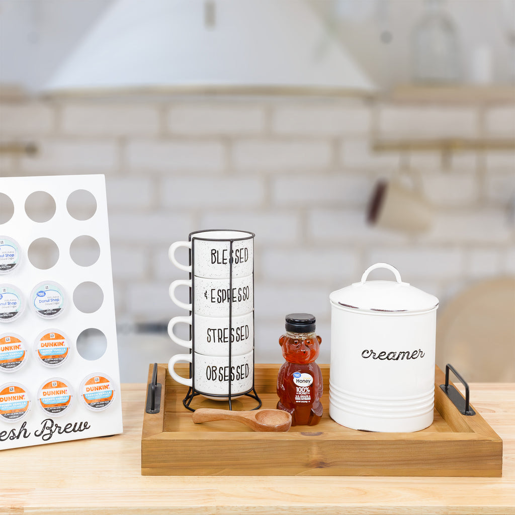 Enamelware White Creamer Canister - sh2071ah1