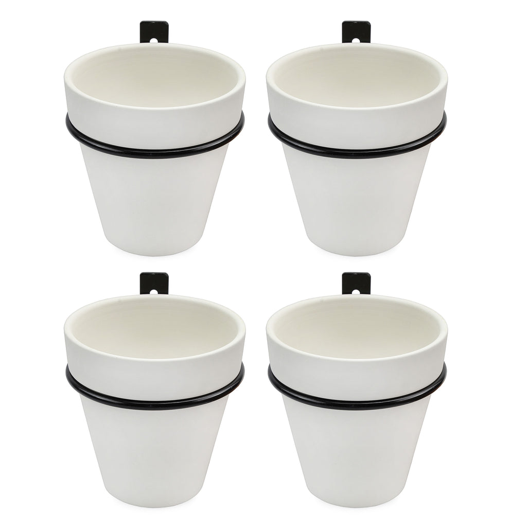 Wall Mounted Planter Rings w/ Pots 8pc Set (Case of 48) - 12X_SH_2104_CASE