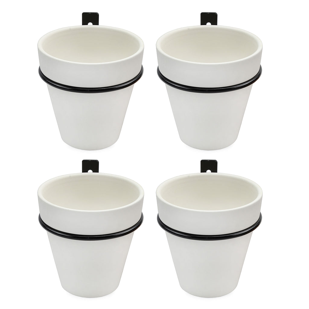 Wall Mounted Planter Rings w/ Pots 8pc Set (Case of 48) - SH_2104_CASE