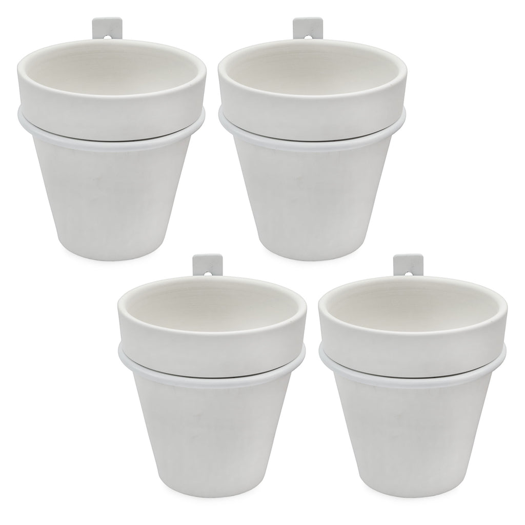 Wall Mounted Planter Rings w/ Pots 8pc Set (Case of 48) - 12X_SH_2105_CASE