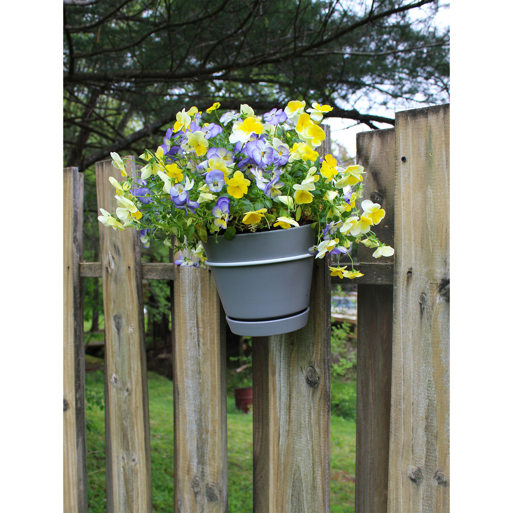 Metal Wall Ring Planters (8in, White, Case of 64) - SH_2111_CASE