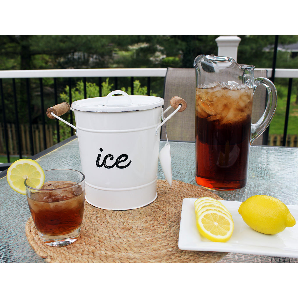 Rustic Enamelware Ice Bucket (Case of 8) - 8X_SH_2025_CASE