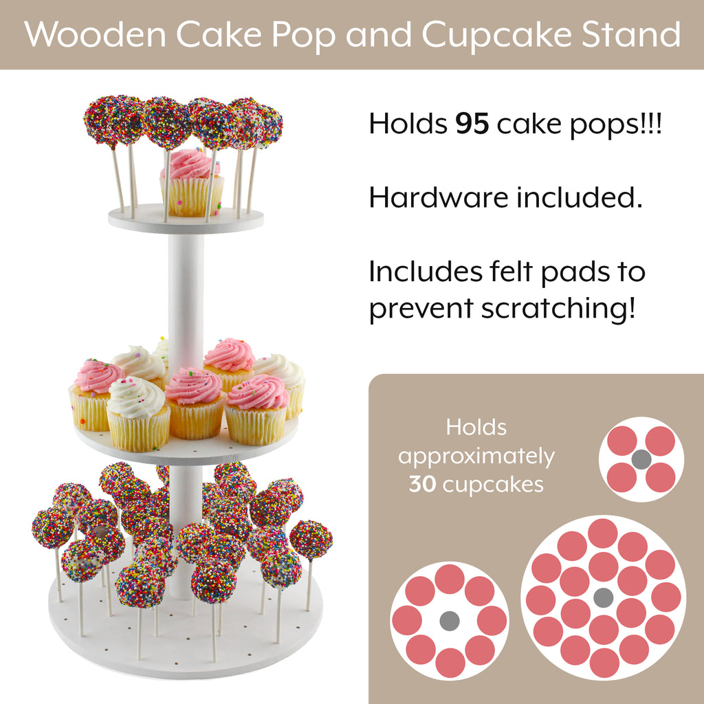 Cake Pop / Cupcake Stand (3-Tiered, Case of 8) - 8X_SH_2116_CASE