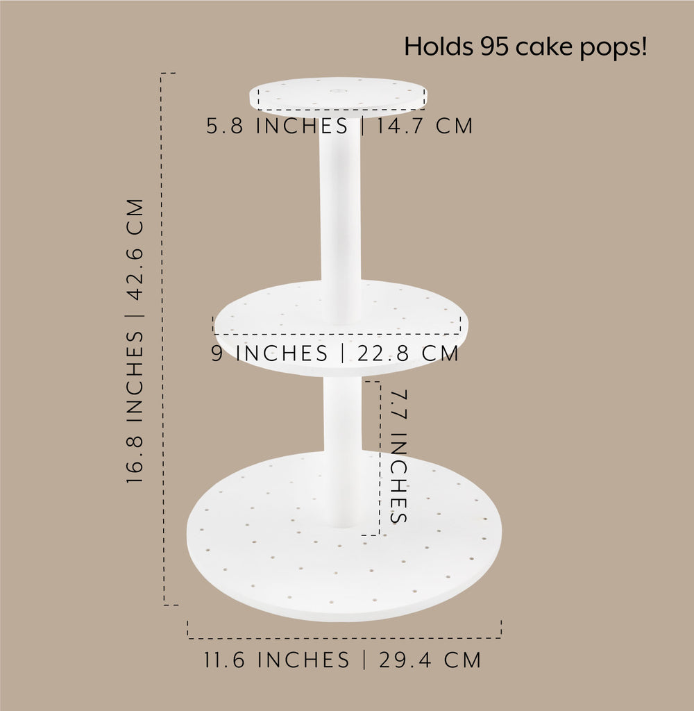 Cake Pop / Cupcake Stand (3-Tiered, Case of 8) - 8X_SH_2116_CASE