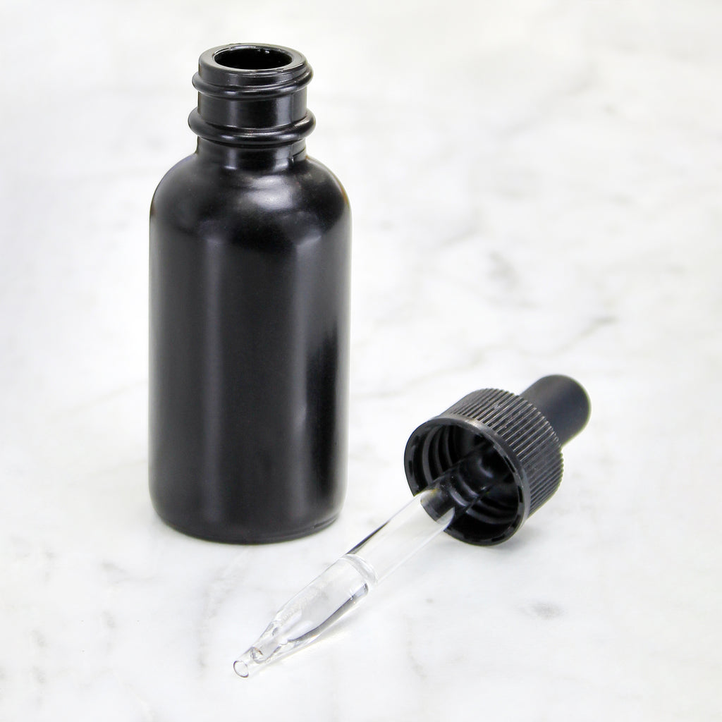 1oz Black Eye Dropper Bottles (Case of 144) - 24X_SH_1221_CASE