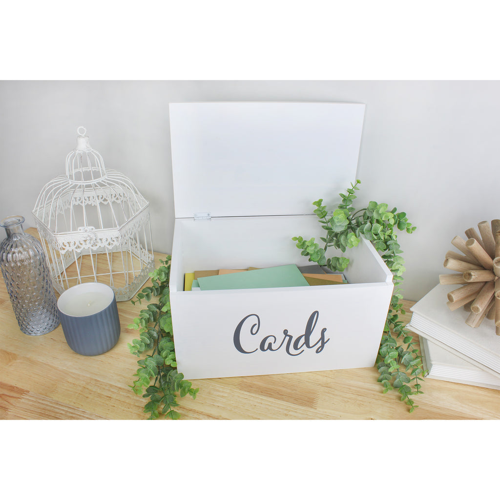 Wooden Wedding Card Box for Reception (White, Case of 4) - 4X_SH_2121_CASE