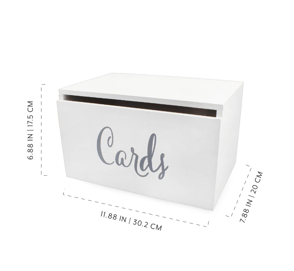 Wooden Wedding Card Box for Reception (White, Case of 4) - 4X_SH_2121_CASE