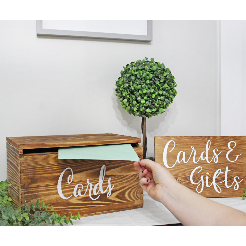 Wooden Wedding Card Box for Receptions (Brown, Case of 4) - SH_2122_CASE