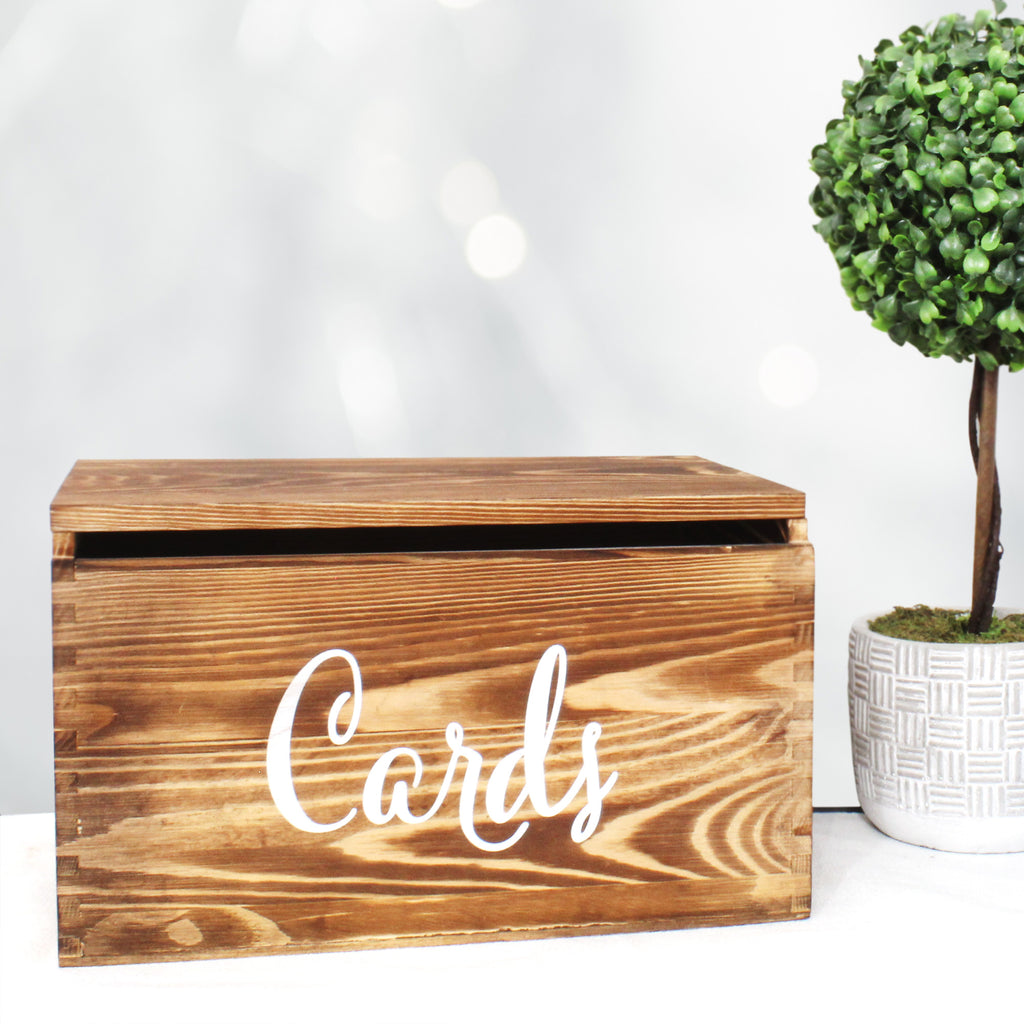 Wooden Wedding Card Box for Receptions (Brown) - sh2122dar0