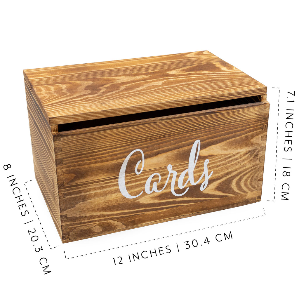 Wooden Wedding Card Box for Receptions (Brown) - sh2122dar0