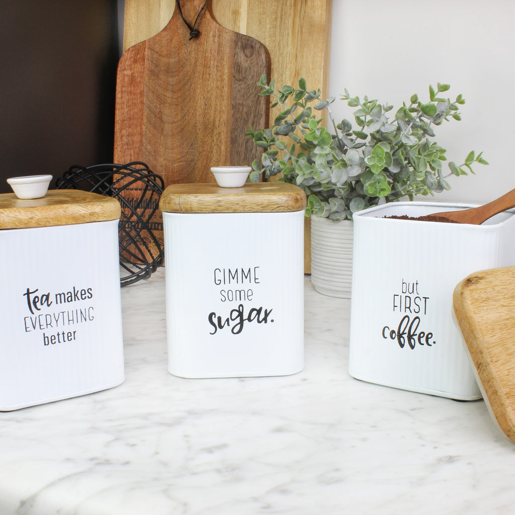 Farmhouse White Enamelware Canisters (Case of 12) - SH_2114_CASE