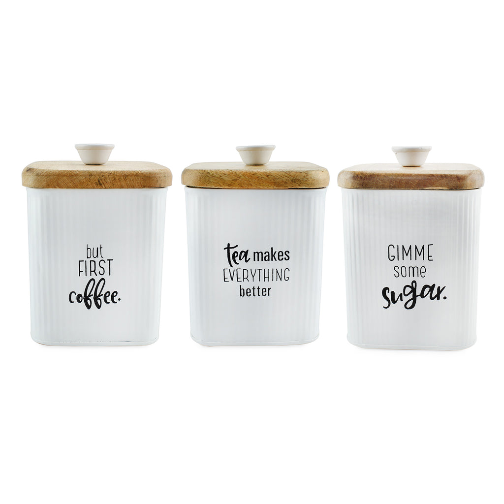 Farmhouse White Enamelware Canisters (Case of 12) - SH_2114_CASE