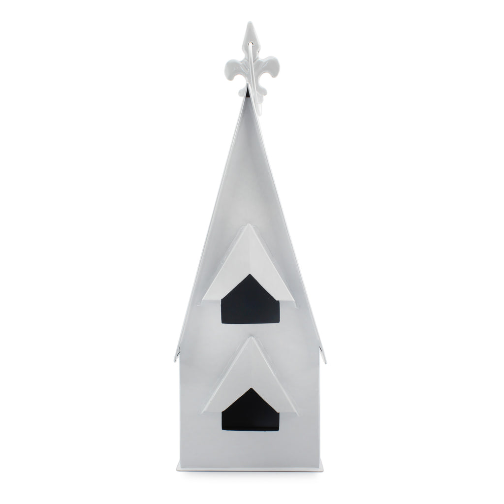 White Enamel Coated Decorative Birdhouse (Case of 4) - 4X_SH_2124_CASE