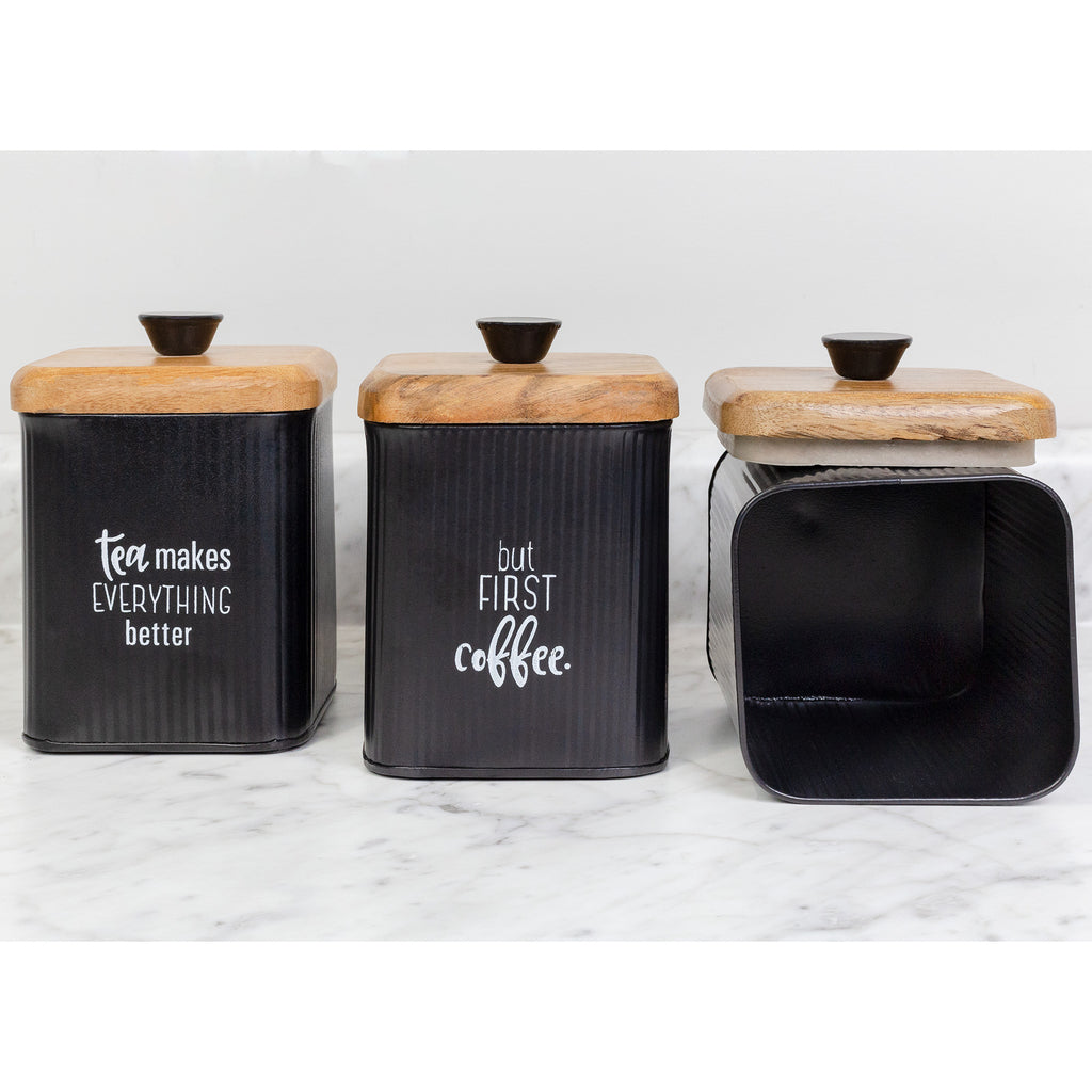 Farmhouse Black Enamelware Canisters (Case of 12) - SH_2130_CASE