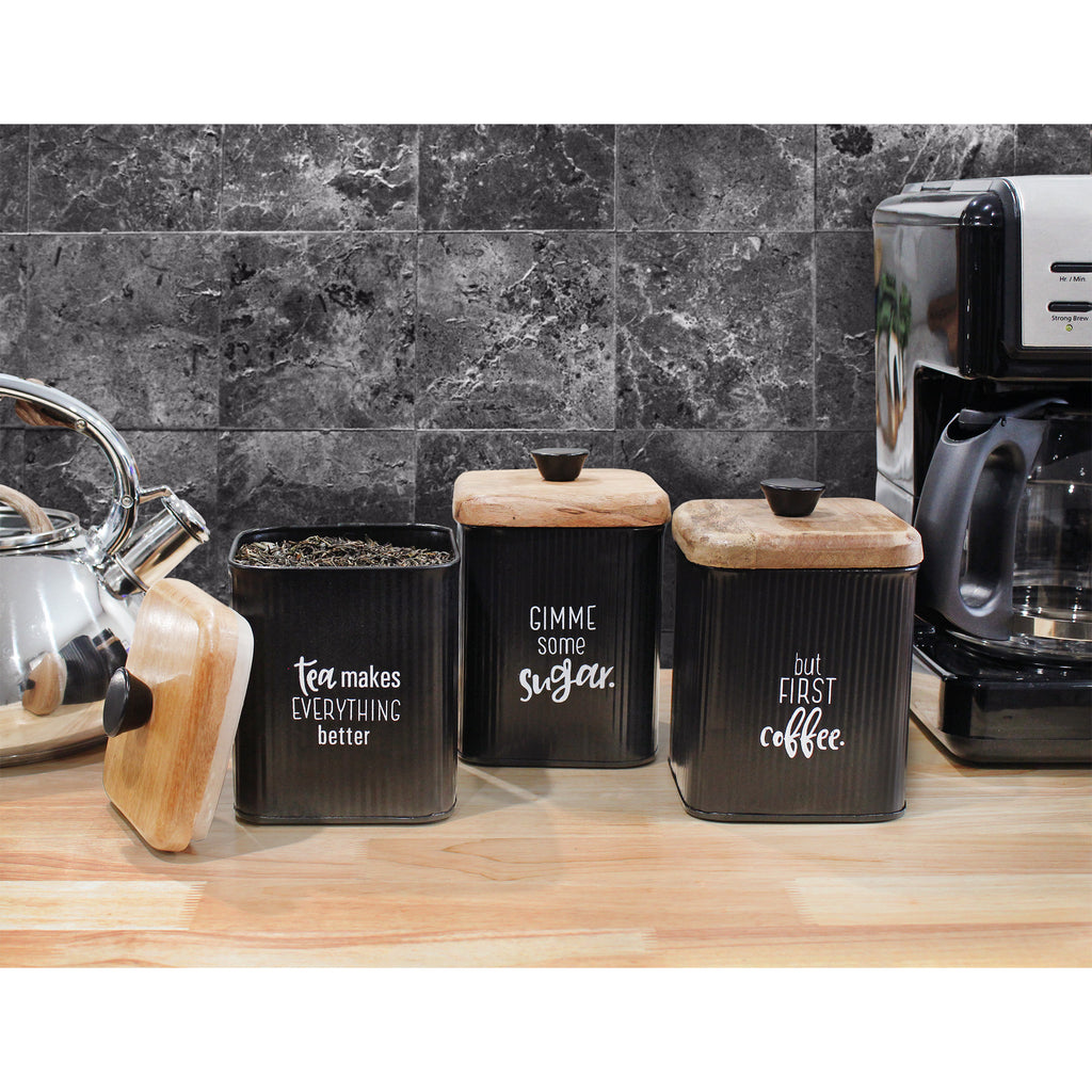 Farmhouse Black Enamelware Canisters (Case of 12) - SH_2130_CASE