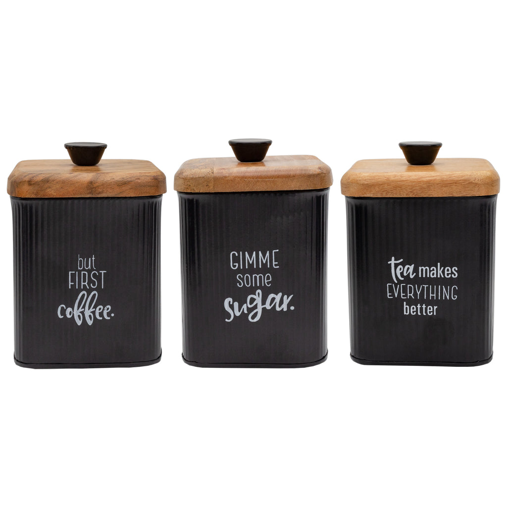 Farmhouse Black Enamelware Canisters (Case of 12) - SH_2130_CASE