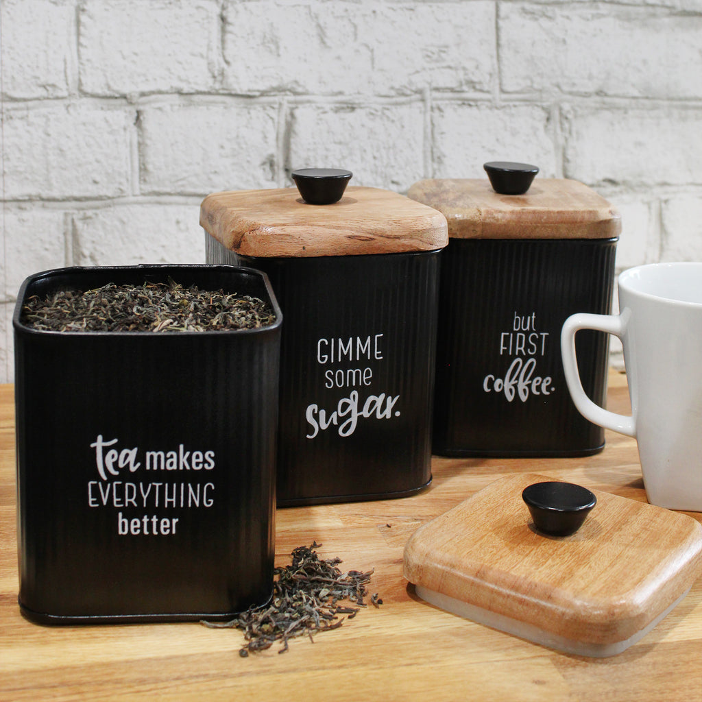 Farmhouse Black Enamelware Canisters (Case of 12) - SH_2130_CASE