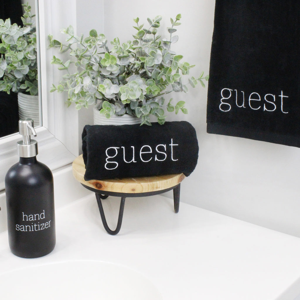 Guest Towels (Black, Case of 168) - 84X_SH_2138_CASE