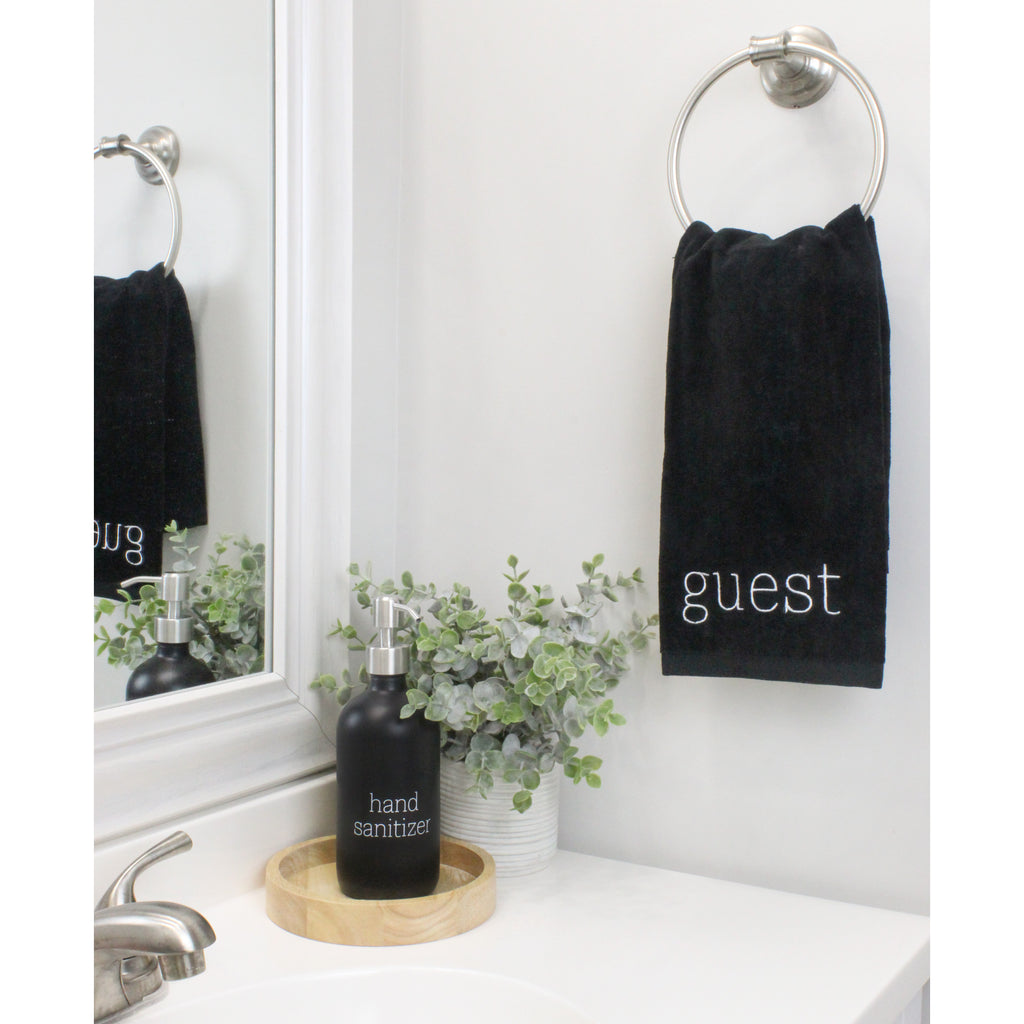 Guest Towels (Black, Case of 168) - 84X_SH_2138_CASE