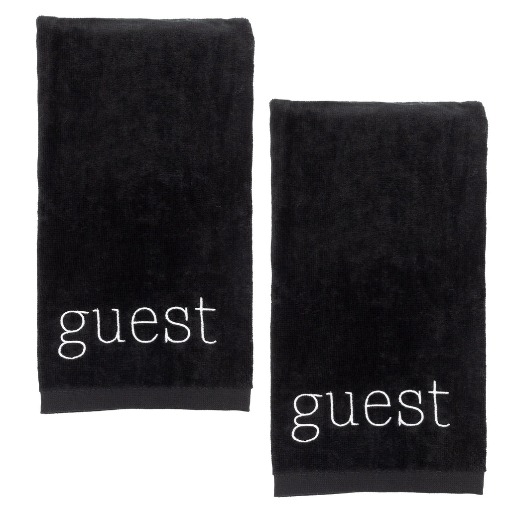 Guest Towels (Black, Case of 168) - SH_2138_CASE