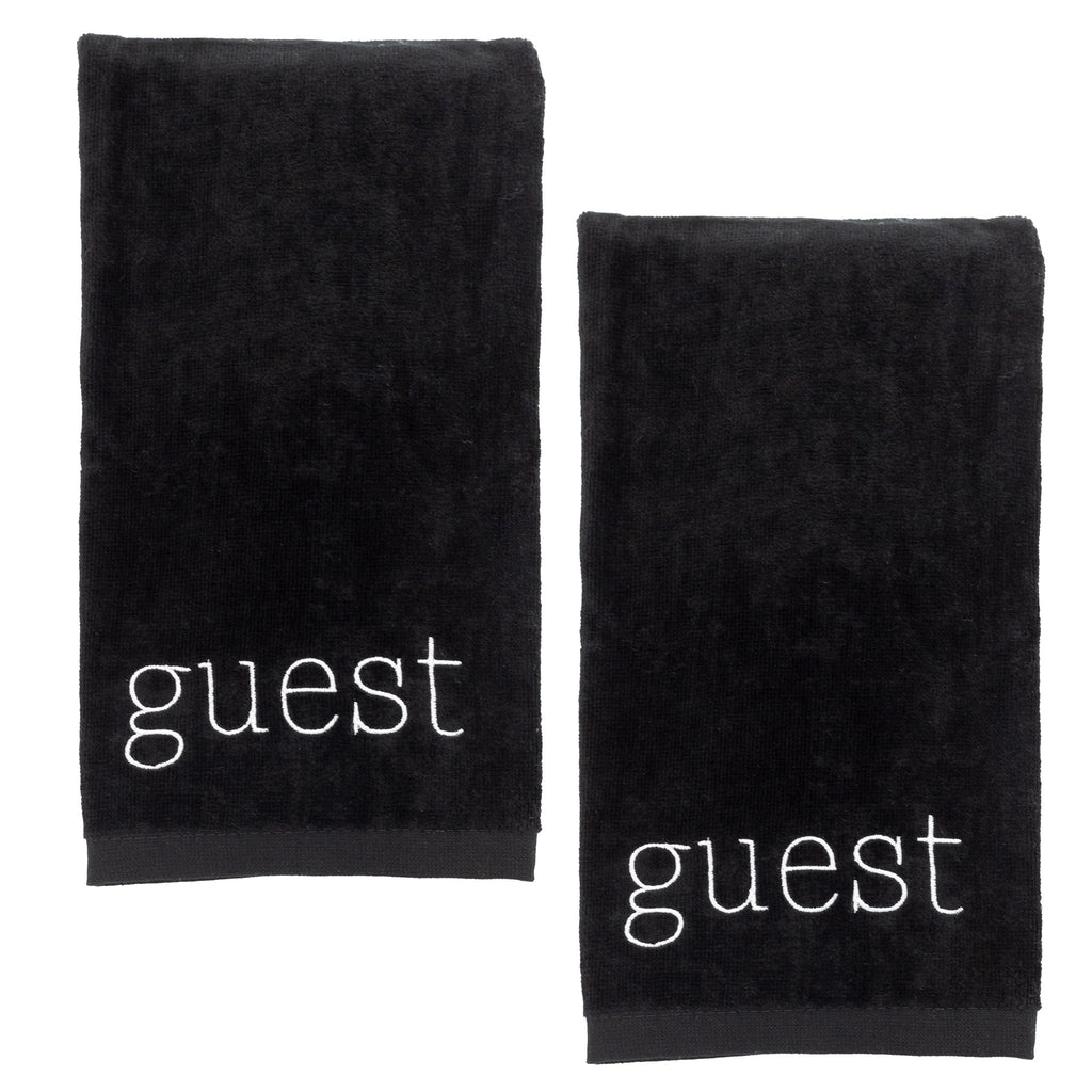 Guest Towels (Black, Case of 168) - 84X_SH_2138_CASE